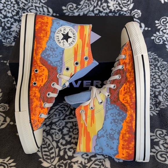 Converse Chuck Taylor All Star Hi Magma Orange/Sea MEN`S - Picture 12 of 16